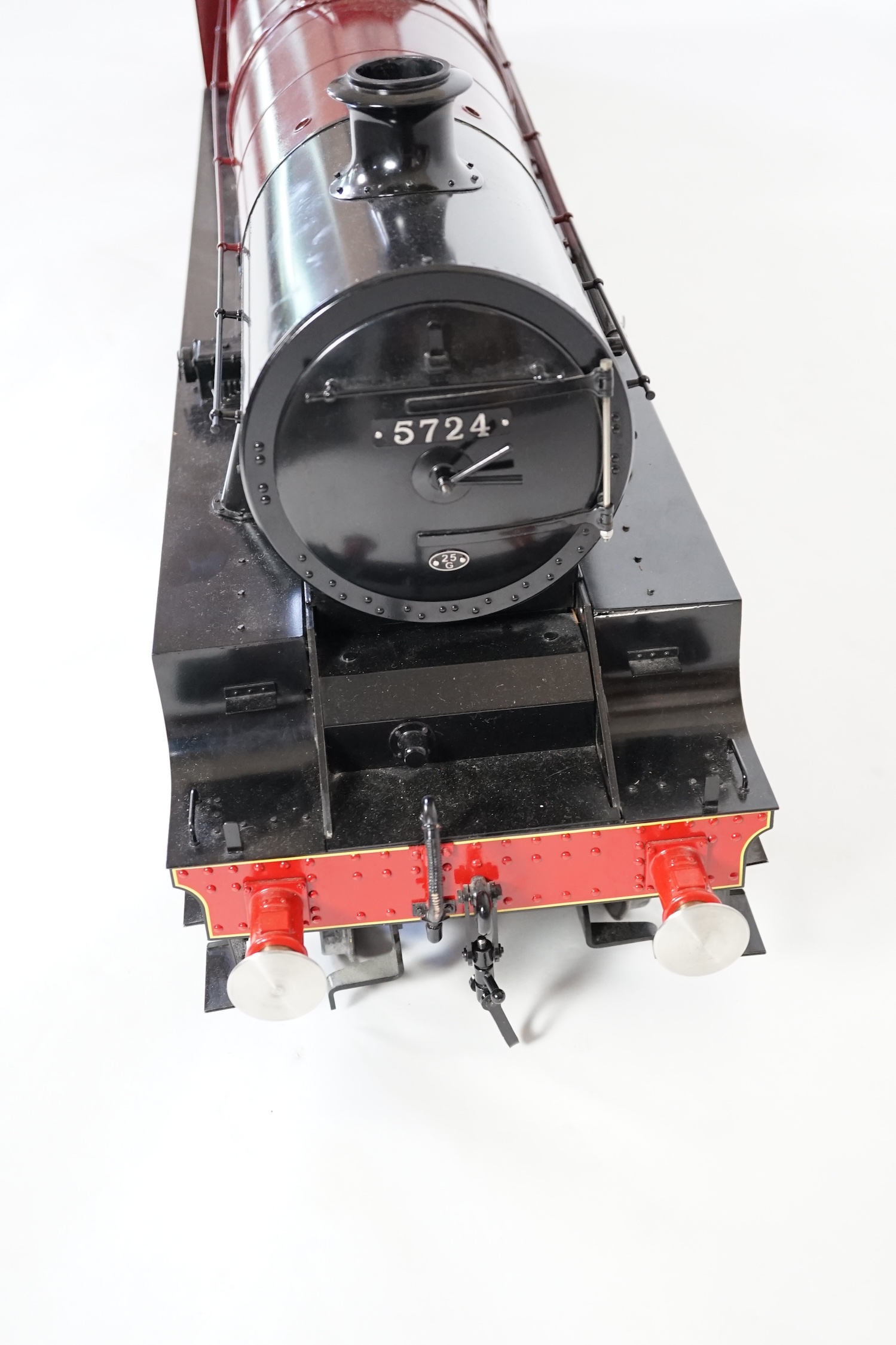 A Kingscale by Silver Crest Models 5 inch gauge coal fired live steam LMS Jubilee Class 4-6-0 locomotive, in lined maroon livery as Warspite 5724